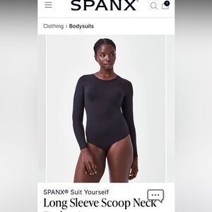 SPANX® Suit Yourself - Long Sleeve Scoop Neck Bodysuit